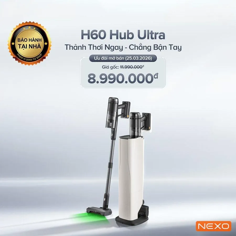 Máy hút bụi cầm tay Roborock H60 Hub Ultra – Bản Quốc Tế
